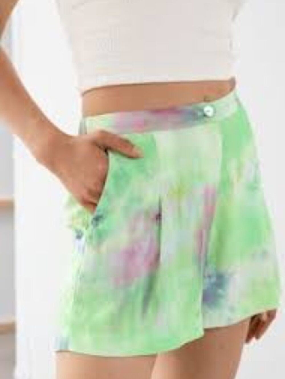 & Other Stories Tie Green Shorts
